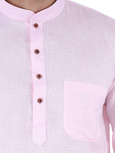 Image of HUZUR Kurta Pyjama For Men's Cotton Casual Wear Long Straight Men's Kurta Set