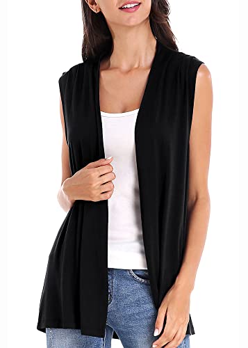 Urban CoCo Women's Sleeveless Cardigan Open Front Vest Lightweight Cool Coat2