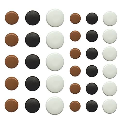 Abdeckkappen mit Stift - Zierkappe Blindkappe (2,5 x 15 mm, Dunkelbraun (RAL 8014), 25)