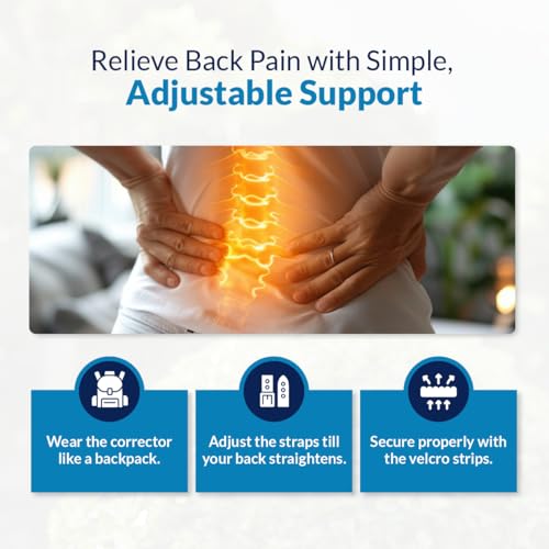 Image of MY Dr. X-Cross Posture Corrector Belt for Men & Women | Adjustable Back & Shoulder Support Brace for Spine Alignment, Hunchback Correction & Upper Back Pain Relief | Breathable Neoprene, Sweat-Free & Skin-Friendly | Ideal for Office, Driving, Gym & Daily Use | Waist Size (Universal)