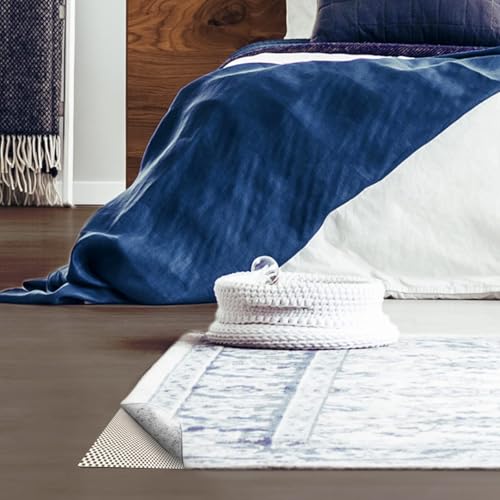 Image of Veken 4x6 Ft Rug Pad Gripper for Hardwood Floors, Non Slip Rug Bedroom Pads for Area Rugs, Thick Rug Grippers for Tile Floors, Under Carpet Anti Skid Mat, Keep Your Rugs Safe and in Place