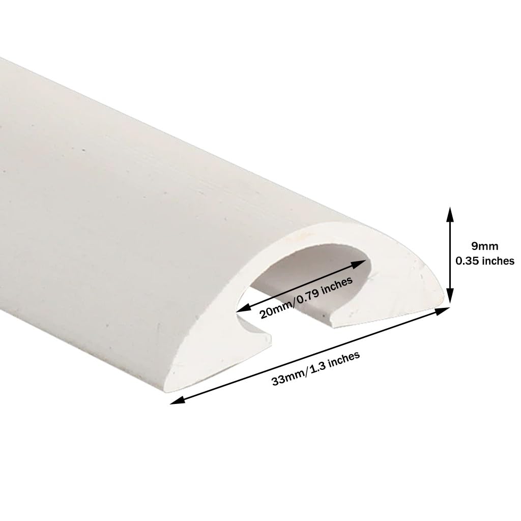 Cubrecables De Suelo Flexible De PVC Blando, Protector De Cables De Pared Autoadhesivo para Oficinas, Oculta Y Organiza Los Cables, Resistente Al Pisado(Negro,10M)