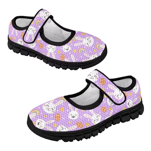 Girl's Easter Print Running Shoes Slip On Children's Ballet Flat Comfortable Mary Jane Shoes Soft Non Slip Sports Shoes4