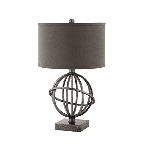 Stein World Furniture Lichfield Table Lamp, Antique Tin, Khaki Shade
