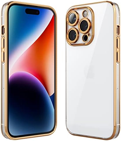 piramesse Phone case for iPhone 14,iPhone 14 Plus,iPhone 14 pro,iPhone 14 pro max (Gold Compatible with iPhone 14)