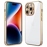 piramesse Phone case for iPhone 14,iPhone 14 Plus,iPhone 14 pro,iPhone 14 pro max (Gold Compatible w