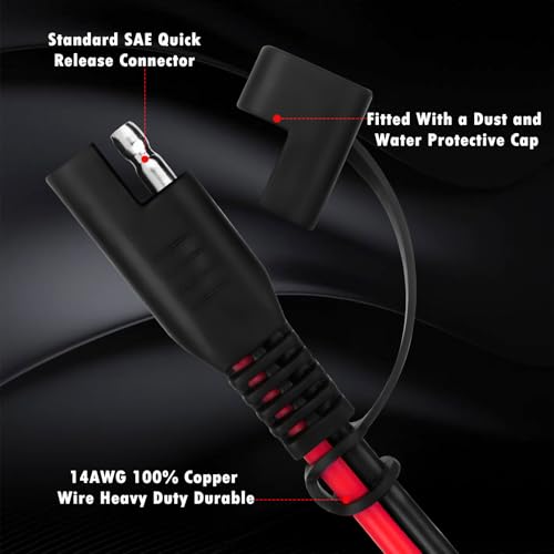 Adaptateur à libération rapide 12V SAE pour clips crocodile Cuzec - 6