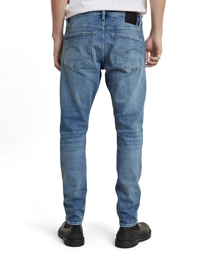 G-Star Raw Men's 3301 Straight-Fit Jean in Vant Stretch Denim, Sun Faded Blue Donau Restored 51001-d441-g644, 29W x 32L2