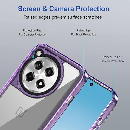 Image of Zapcase Back Case Cover for OnePlus 13R 5G | Compatible for OnePlus 13R 5G Back Cover | Case Cover with Camera Protection | (TPU + PC | Translucent Purple)