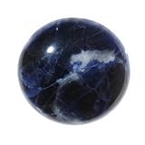 Beadaholique Blue Sodalite Gemstone Round Flat-Back Cabochon 25mm (1 Piece)
