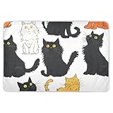 132 cm L x 86 cm B Cartoon-Kunst-Katze, extra groß, wiederverwendbar, weich, saugfähig,...