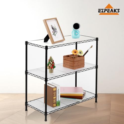 Image of EZPEAKS 2-Pack Storage Shelves, 3-Shelf Shelving Unit with 3-Shelf Liners, Adjustable Rack, 30''W x 14''D x 30''H Steel Wire Shelves, Shelving Units and Storage for Kitchen and Garage