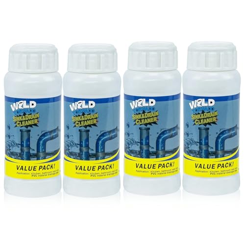 Wild Tornado Pipe Dredge Pipeline Dredging Agent Powerful Sink and Drain Cleaner Powder Sink Drain Cleaner for Kitchen & Bathroom (4PCS)