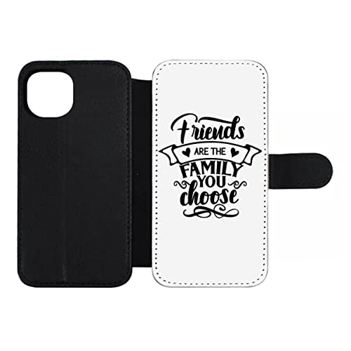Étui cuir iPhone 13 Mini Citation Amis Housse protection magnétique