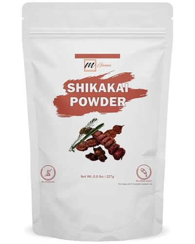 mGanna 100% Pure Shikakai 0.50 LBS / 227 GMS | Acacia Concinna Powder for Hair Care | Natural Hair Cleanser and Conditioner | 100% Ayurvedic Hair Conditioner Ingredient Extracted from Pods