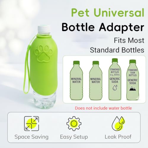 Image of Qpets Foldable Silicone Pet Water Cup, Portable Bottle Attachment for Dogs
