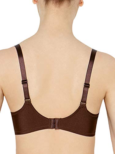 Image of Triumph Modern Finesse Bra for Women Wired Padded Spacer Cup Bra Seamless Breathable T-Shirt Bra Elegant Embroidery Full Coverage| Innovative Big Cup Support Chocolate Chip 36D Pack of 1