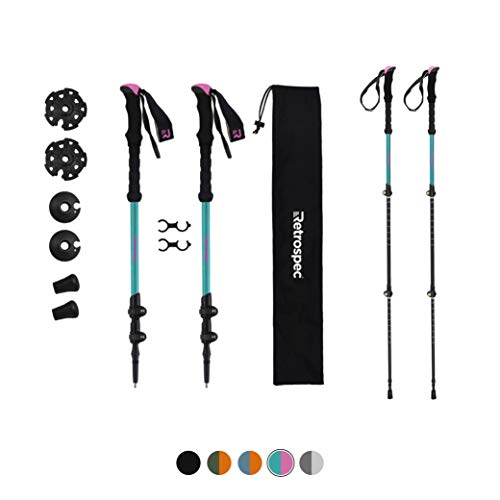 Retrospec High Point Trekking and Ski Poles Aluminum 6061 with Foam Grip