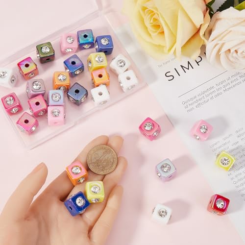 Cuentas de diamantes de imitación acrílicos a granel para pulseras DIY 4
