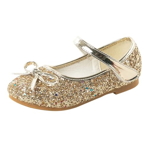 Girls Princess Shoes Bow Party Dance Shoe Kids Wedding Party Princess Leather Shoes Sequin Summer Girls Sandals