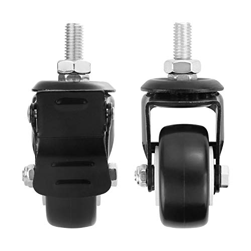 Abuff 4 PCS Pack Of 2 Inch Stem Casters, Abuff M10 Heavy Duty Swivel Casters Loading 440 Lbs thumb #5