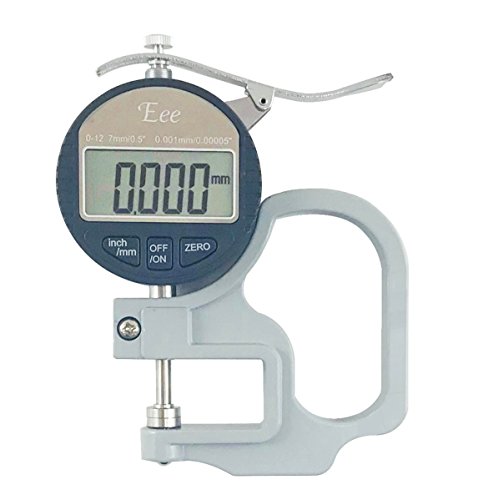 BAOSHISHAN Digital Thickness Gauge 0.00005-0.4 inch | 0.001-10mm Electronic Micrometer Thickness Meter for Paper Film Fabric Tape