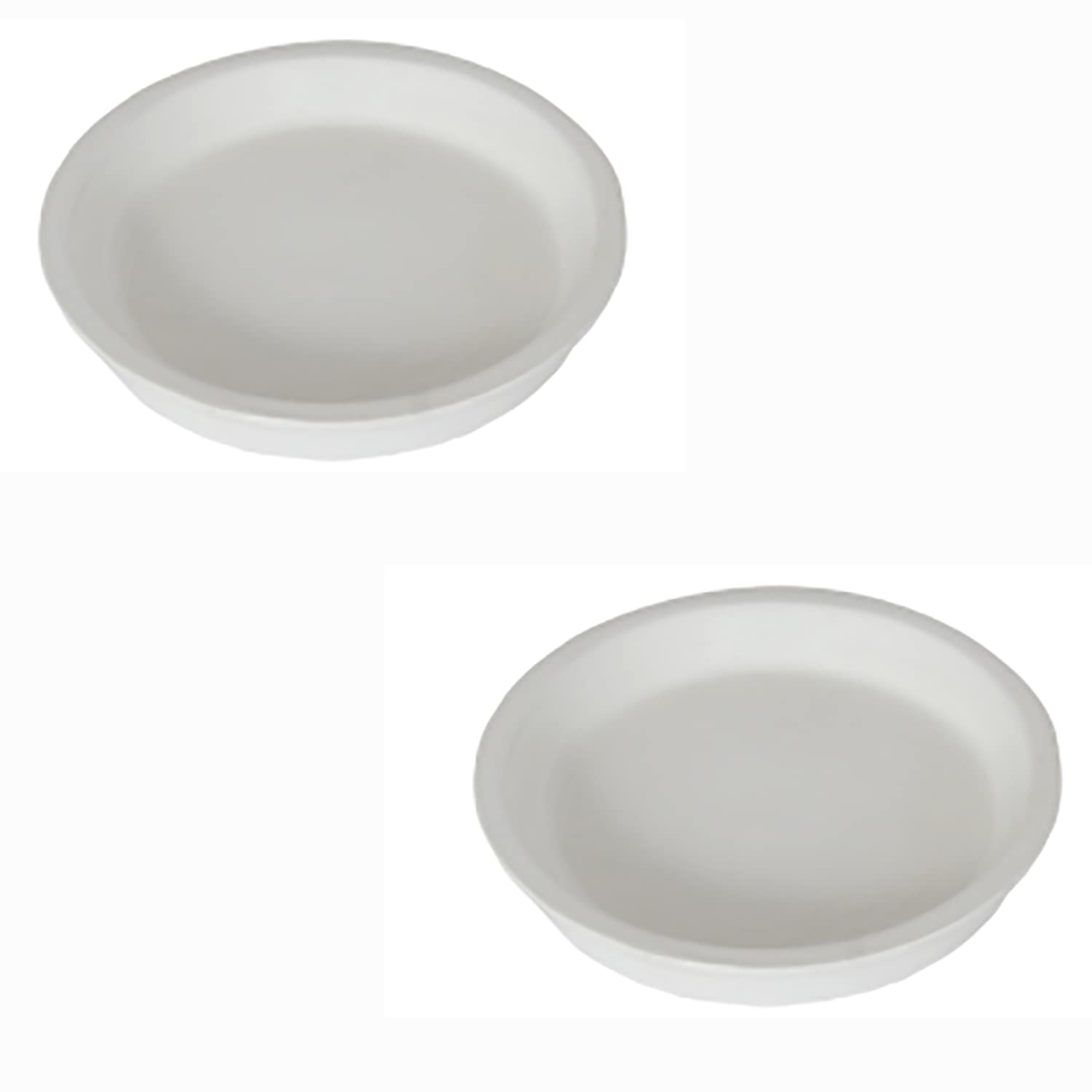 Lasaki Round Ceramic Trays (Plates Saucers) for Pots, planters, Flower, Succulent(Set of 2,White_2,6 inch) R6(Plants not Included) (B07P65B2ND) Amazon Price History, Amazon Price Tracker