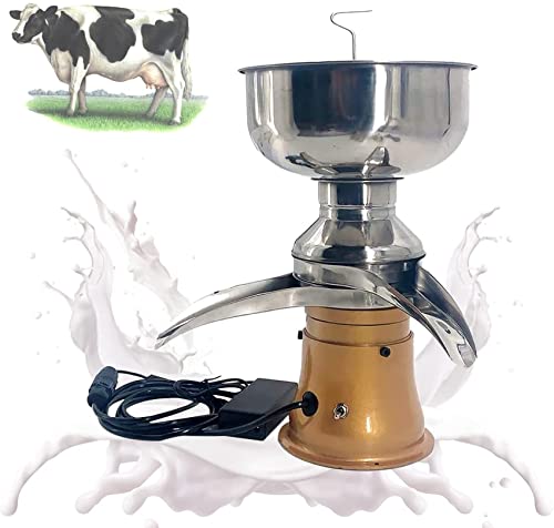 Separador centrífugo de Leche eléctrico, 9800-11000R/MIN Máquina desnatadora de Crema de Acero Inoxidable Ajustable Profesional para Leche de Oveja, Leche de Cabra u Otros lácteos