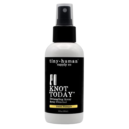 Knot Today Detangling Spray 4oz (1 Pack), Sweet Pineapple, Baby & Child Hair Conditioner, 89% Organic Content, Smoothing and Conditioning Treatment for the whole family (1 pack)
