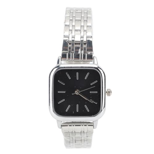 VGEBY Reloj de cuarzo, Reloj de cuarzo multiusos para mujer, esfera cuadrada, reloj de acero aleado, espejo HD, reloj para mujer, hora exacta, impermeable, correa para la vida diaria VGEBY Reloj de cuarzo, Reloj de cuarzo multiusos para mujer, esfera cuadrada, reloj de acero aleado, espejo HD, reloj para mujer, hora exacta, impermeable, correa para la vida diaria