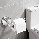 Phletorin Removable Suction Cup Toilet Paper Holder, No Drilling Bathroom Wall Mount Tissue Roll Holder Brushed Nickel Stainless Steel Damage-Free Easy Install & Reposition Fits Smooth Surfaces