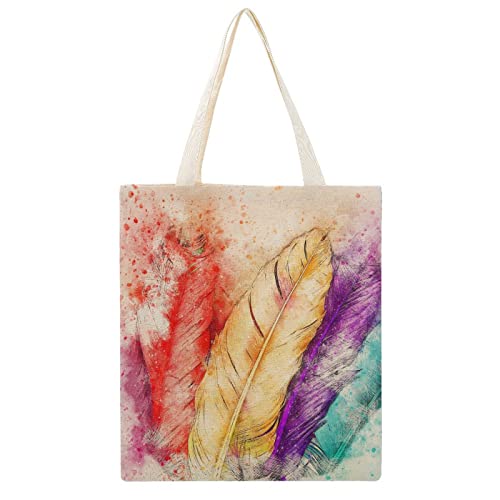 Damen Canvas Umhängetasche Bedruckt Handtasche Schultertasche Groß Einkaufstasche Cover