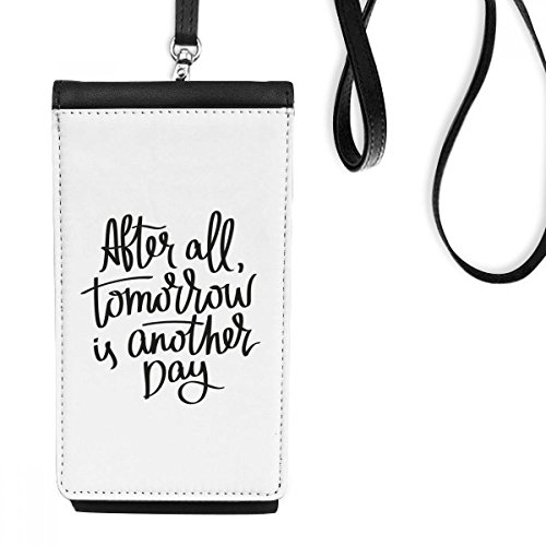 Smartphone hanging sac évite les chutes de téléphone pochette cuir faux noire