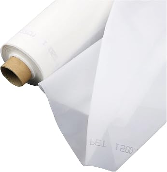 3 Yards 1.27 Meters Screen Printing Mesh White Silk Screen Printing Mesh Fabric High Tension Mesh Making Ink Supplies 120 Mesh 47T
