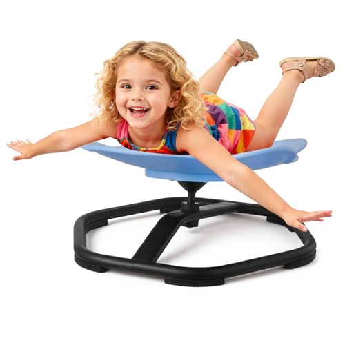 VEVOR Chaise Pivotante pour Enfants Capacité 100 kg, Chaise Tournante Sensorielle, Siège Rotatif à Motif Éléphant, Base Antidérapante, Favorisant la...