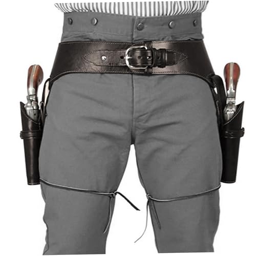 Ceinture de pistolet de cowboy taille unique ajustable pour accessoiriser un costume d'adulte