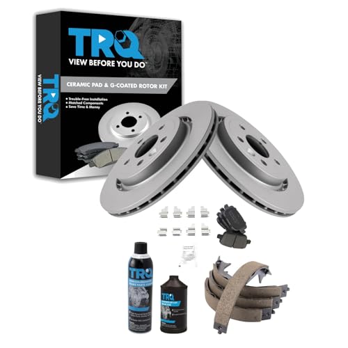 TRQ Rear Brake Pad & Rotor Kit Compatible with 2009 Volvo