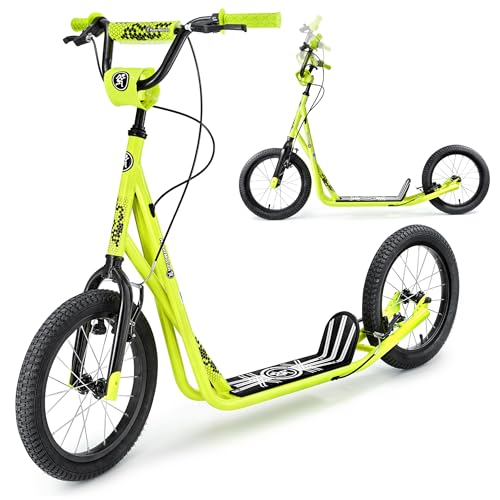 HyperMotion Runkie Monopattino Urbano 16 Pollici Ruote Pneumatiche, Manubrio Regolabile,