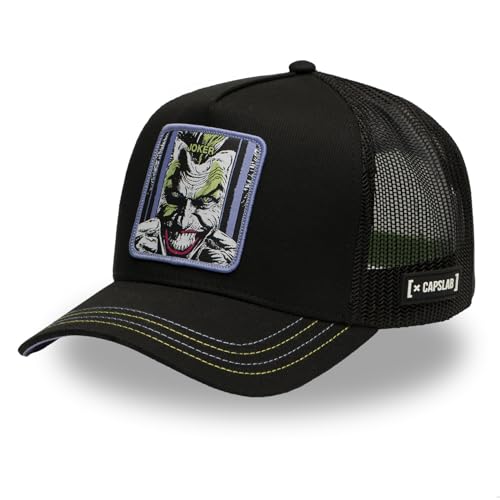 Capslab Gorra Joker DC Batman Black Trucker, Negro, Talla única