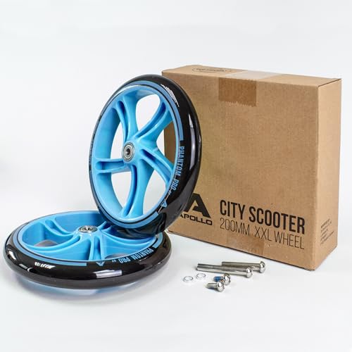 Ensemble de Roues de Rechange Apollo 200 mm Pour Trottinette Urbaine - Roues Pro Avec Roulements à Billes ABEC 7, Également Disponibles Avec LED