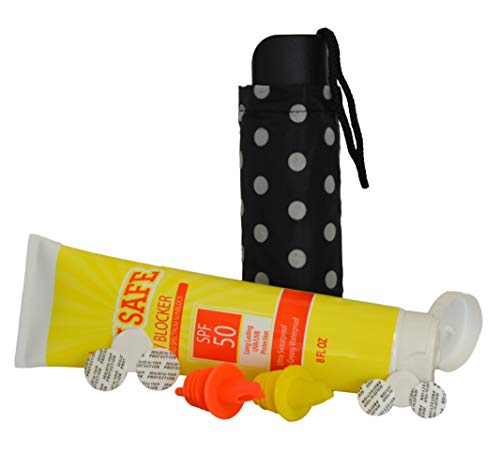 Smuggle Mug BoozeBrella & Sunscreen Flask Set | Hidden Flask Discreet Alcohol Containers | Includes Lid Seals & Speed Pourers | Perfect for Concerts & Sports Events