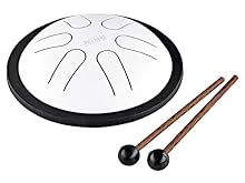 Miniature size Steel Tongue Drum (5.5”), white finish Play any melody without wrong notes Great for classrooms or to play at home for fun Pre-tuned scale Creates a soothing and tranquil tone