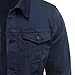 Maiyifu-GJ Men's Casual Classic Denim Jacket Slim Fit Fashion Jean Coat (navy,Medium)