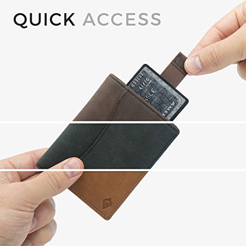 AKIELO Portemonnee - Stijlvolle Tap & Go Bifold portemonnee met Pull Tab - RFID blokkerende kaart portemonnee, Zwarte editie, Eén maat, Minimalistisch - Image 6