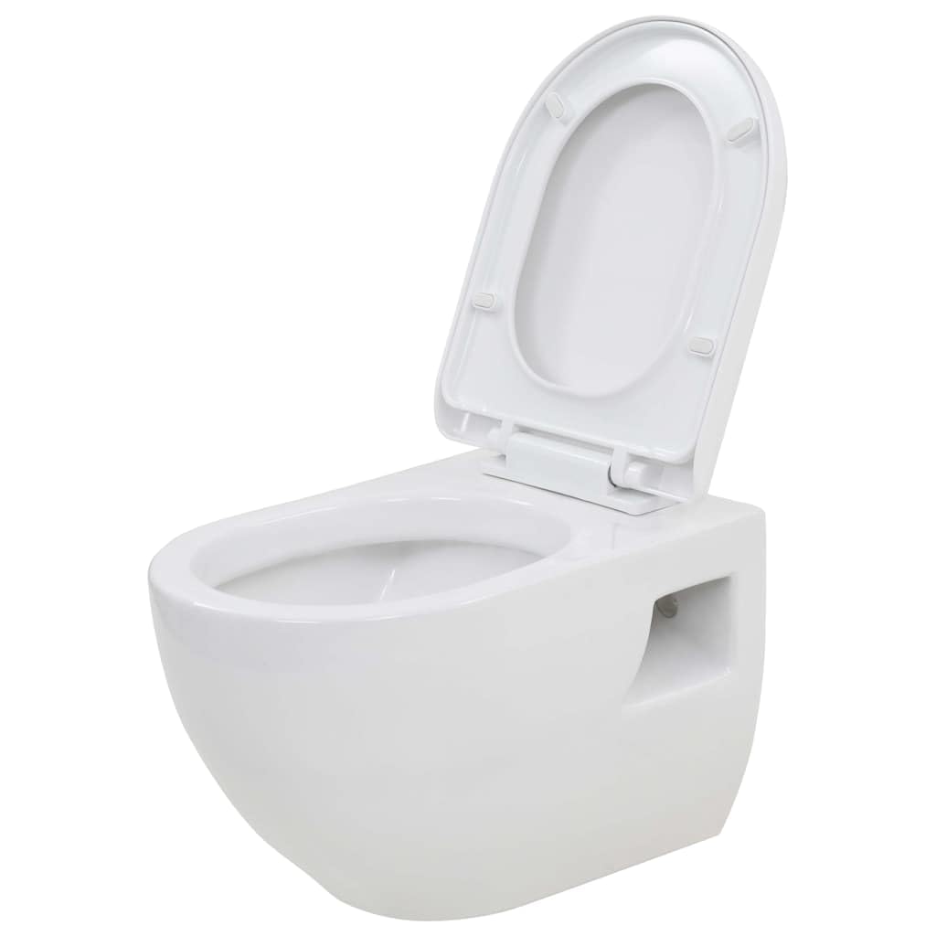 Zestaw WC na ścianę, wisząca toaleta ze spłuczką i siedziskiem