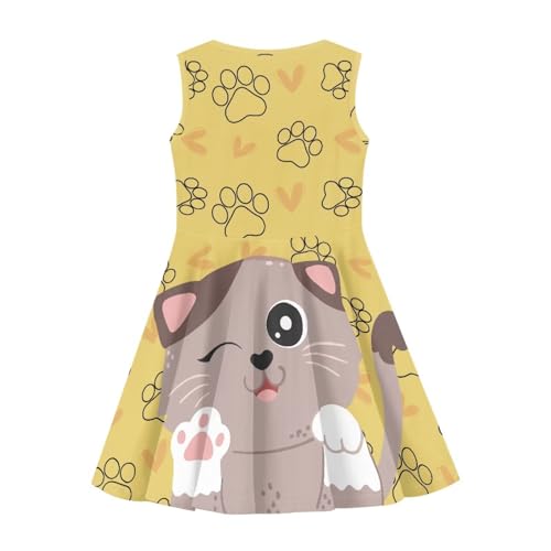 SYtrade Girls Summer Dress Sleeveless Crew Neck Sundress A-Line Swing Holiday Party Dress2