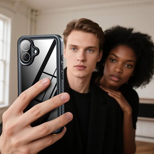 ANTSHARE IP68 Waterproof Case for iPhone 17, Black/Clear | [Built-in Screen Protector] - 12 FT Military Dropproof - Full Body Shockproof Heavy Duty Rugged Cover 6.9 inch - image 8