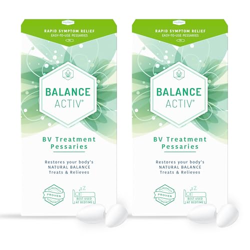 Balance Activ BV Pessaries Bacterial Vaginosis Treatment for Women Rapid Relief of Odour Discomfort & Discharge 7 Single Use Applications (Pack of 2)