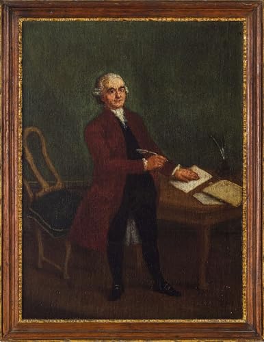 Impression d'affiches Pietro Longhi portrait de Melchiorre Ceaarotti en toile 60x90cm