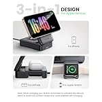 Lamicall 3 in 1 Charging Station for Apple - Foldable Wireless Charger Stand for MagSafe Portable, Travel Wireless Charger Station for Multiple Devices for iPhone 16, 15, 14, 13, Apple Watch, AirPods - Image 4